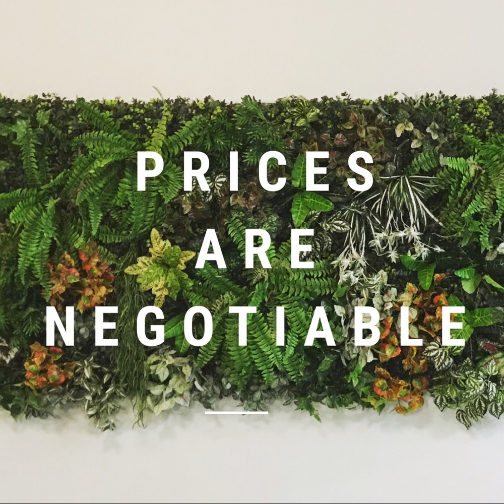 Prices are negotiable!
